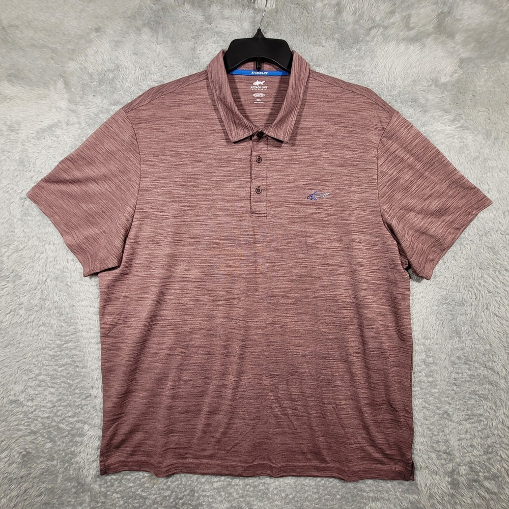 Attack Life Greg Norman 3XL Polo Shirt Play Dry Golf Casual Mens‎